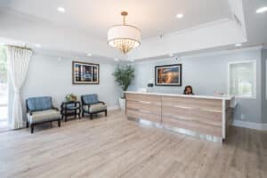 Front desk with reception