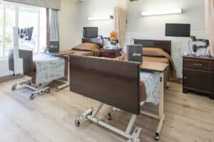 Double occupancy rooms with tvs