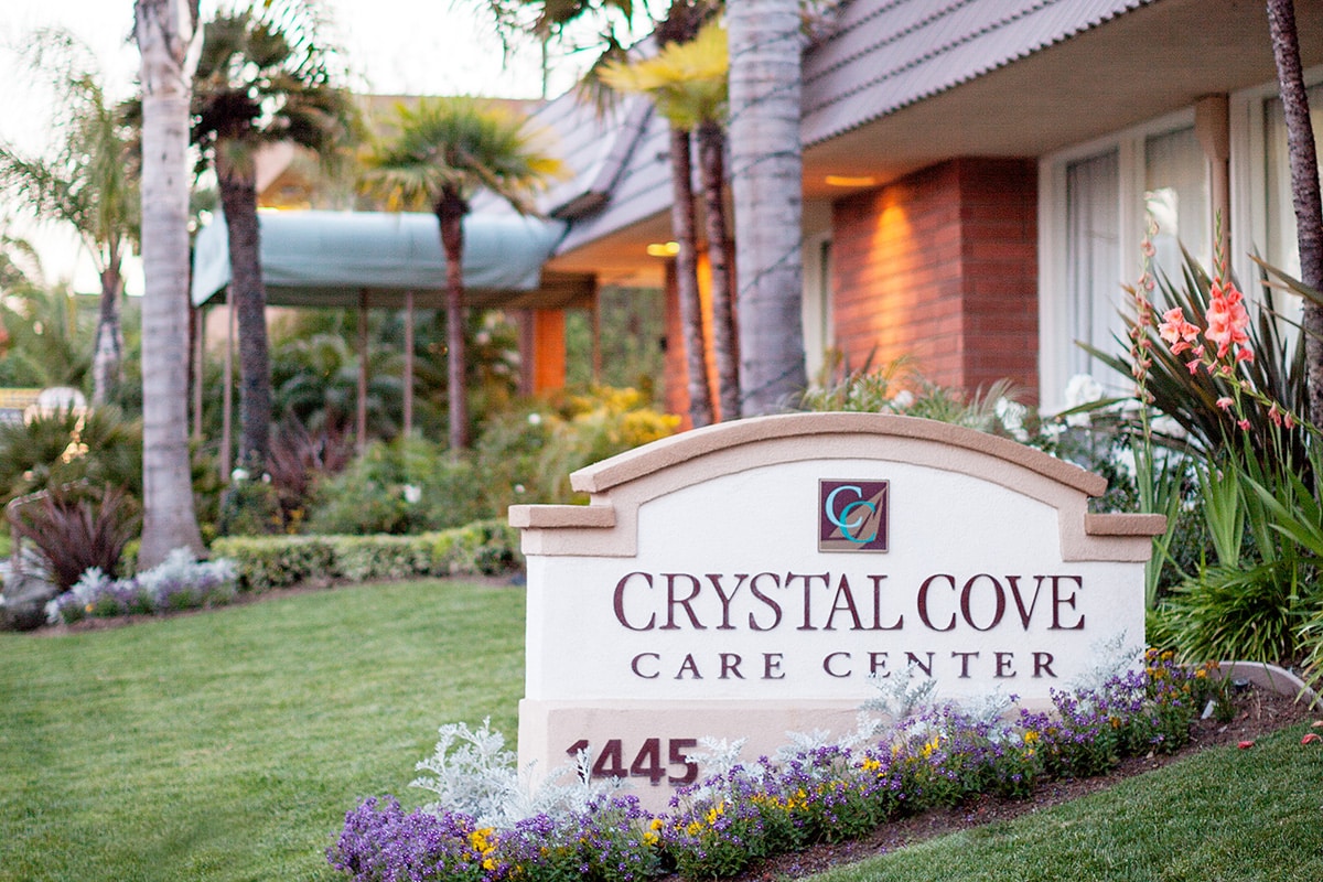 Crystal Cove sign in front of facility